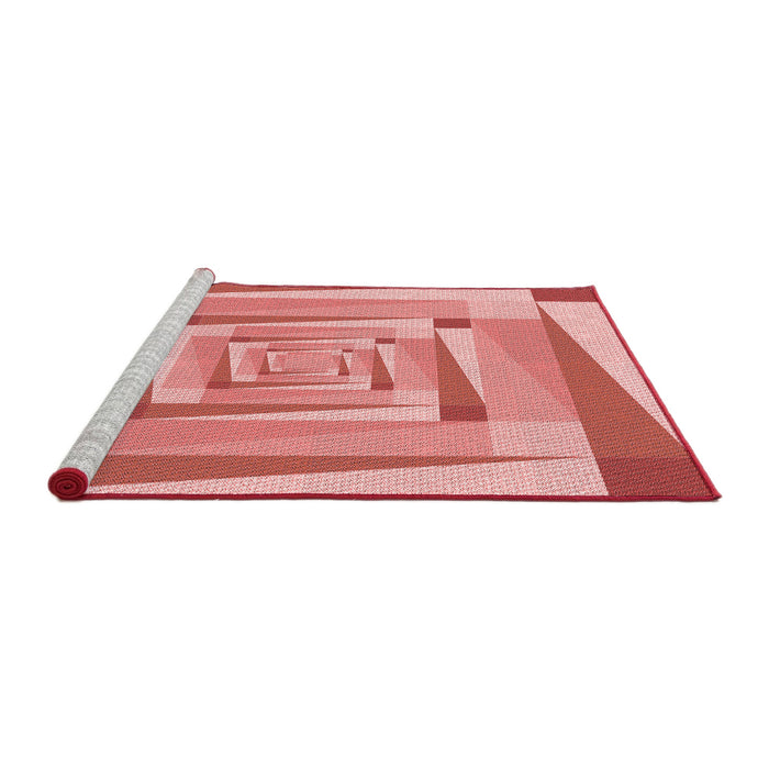 Sideview of Machine Washable Transitional Pastel Pink Rug, wshpat1514rd