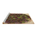 Sideview of Machine Washable Transitional Caramel Brown Rug, wshpat1515brn