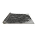 Thickness of Patterned Dark Gray Black Rug, pat1515gry