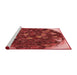 Sideview of Machine Washable Transitional Red Rug, wshpat1515rd