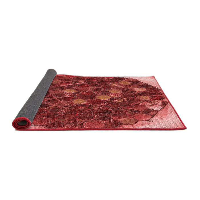 Thickness of Patterned Red Rug, pat1515rd