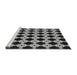 Sideview of Machine Washable Transitional Cloud Gray Rug, wshpat1516gry