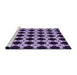 Sideview of Machine Washable Transitional Bright Lilac Purple Rug, wshpat1516pur