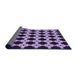 Thickness of Patterned Bright Lilac Purple Rug, pat1516pur