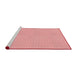 Sideview of Machine Washable Transitional Pink Rug, wshpat1517rd