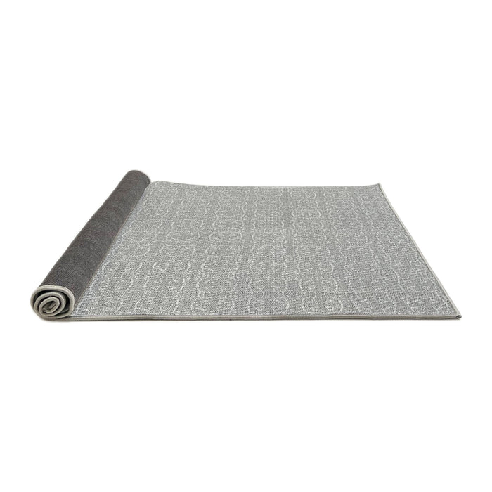 Thickness of Patterned Gunmetal Gray Rug, pat1518gry