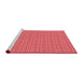 Sideview of Machine Washable Transitional Light Coral Pink Rug, wshpat1518rd