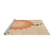 Sideview of Machine Washable Transitional Orange Rug, wshpat1519org