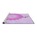 Sideview of Machine Washable Transitional Purple Rug, wshpat1519pur