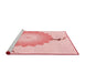 Sideview of Machine Washable Transitional Light Red Pink Rug, wshpat1519rd