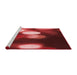 Sideview of Machine Washable Transitional Red Rug, wshpat152rd