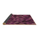 Thickness of Patterned Raspberry Purple Rug, pat1520brn