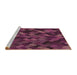 Sideview of Machine Washable Transitional Raspberry Purple Rug, wshpat1520brn