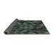 Thickness of Patterned Gunmetal Green Rug, pat1520grn