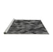 Sideview of Machine Washable Transitional Gray Rug, wshpat1520gry