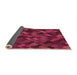 Thickness of Patterned Crimson Red Rug, pat1520org