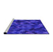 Sideview of Machine Washable Transitional Bright Blue Rug, wshpat1520pur