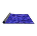 Thickness of Patterned Bright Blue Rug, pat1520pur