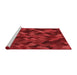 Sideview of Machine Washable Transitional Red Rug, wshpat1520rd