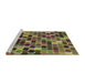 Sideview of Machine Washable Transitional Dark Brown Rug, wshpat1521brn