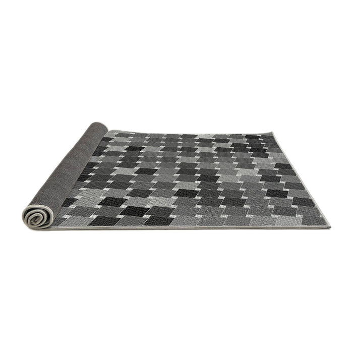 Thickness of Patterned Gunmetal Gray Rug, pat1521gry