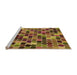 Sideview of Machine Washable Transitional Saffron Red Rug, wshpat1521org