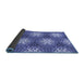 Thickness of Patterned Sky Blue Rug, pat1522blu