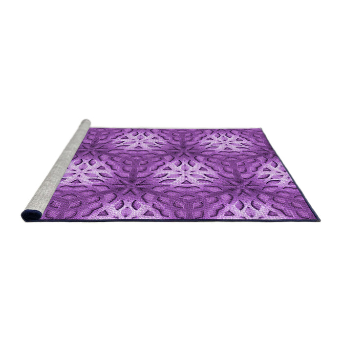 Sideview of Machine Washable Transitional Purple Rug, wshpat1522pur