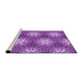 Sideview of Machine Washable Transitional Purple Rug, wshpat1522pur