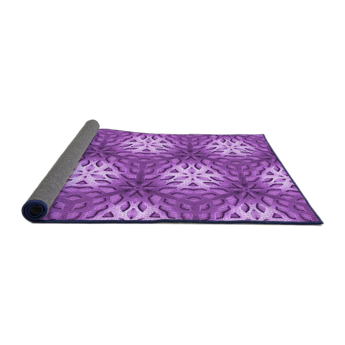 Thickness of Patterned Purple Rug, pat1522pur