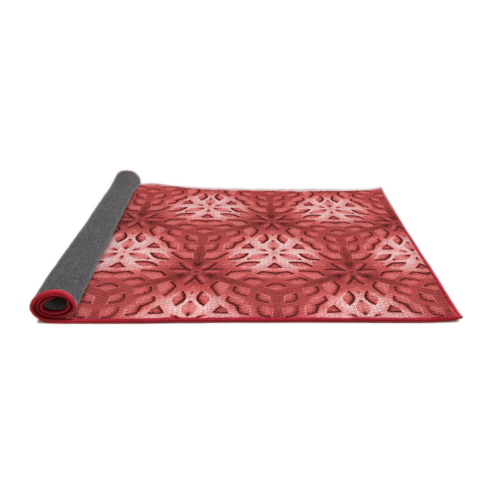 Thickness of Patterned Red Rug, pat1522rd