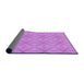 Thickness of Patterned Violet Purple Rug, pat1523pur