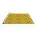 Sideview of Machine Washable Transitional Gold Yellow Rug, wshpat1523yw