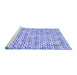 Sideview of Machine Washable Transitional Periwinkle Purple Rug, wshpat1524blu