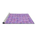 Sideview of Machine Washable Transitional Blossom Pink Rug, wshpat1524pur