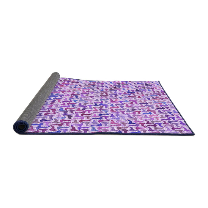 Thickness of Patterned Blossom Pink Rug, pat1524pur