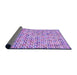 Thickness of Patterned Blossom Pink Rug, pat1524pur