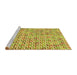 Sideview of Machine Washable Transitional Dark Golden Brown Rug, wshpat1524yw