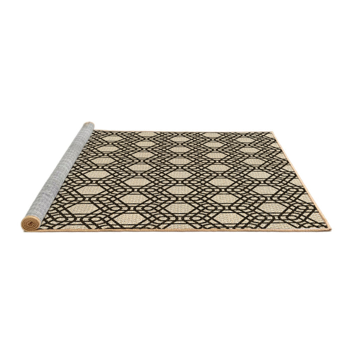 Sideview of Machine Washable Transitional Chocolate Brown Rug, wshpat1525brn