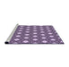 Sideview of Machine Washable Transitional Blossom Pink Rug, wshpat1525pur