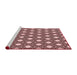 Sideview of Machine Washable Transitional Deep Rose Pink Rug, wshpat1525rd