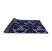 Thickness of Patterned Night Blue Rug, pat1526blu