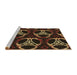 Sideview of Machine Washable Transitional Light Brown Rug, wshpat1526brn