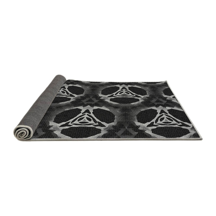Thickness of Patterned Midnight Gray Rug, pat1526gry