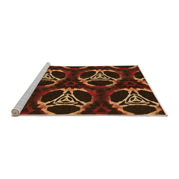 Sideview of Machine Washable Transitional Red Rug, wshpat1526org