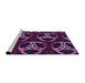 Sideview of Machine Washable Transitional Orchid Purple Rug, wshpat1526pur