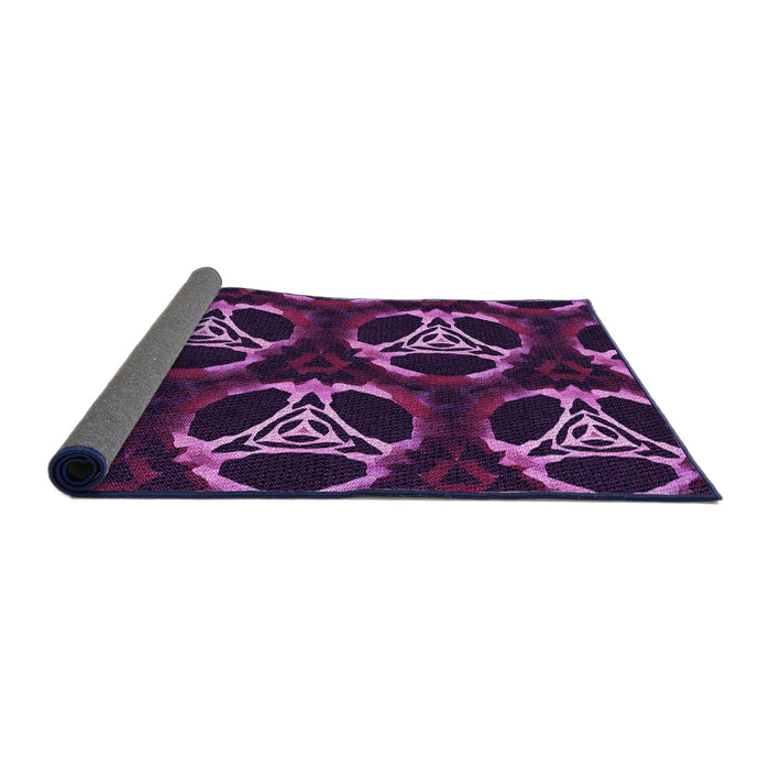 Thickness of Patterned Orchid Purple Rug, pat1526pur