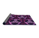 Thickness of Patterned Orchid Purple Rug, pat1526pur