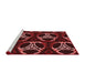 Sideview of Machine Washable Transitional Maroon Red Rug, wshpat1526rd