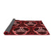 Thickness of Patterned Maroon Red Rug, pat1526rd